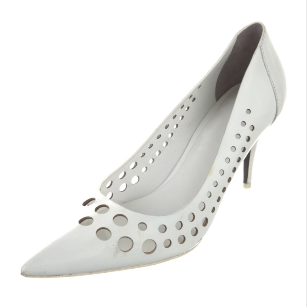 Alexander Wang Pumps Heels Women's 8.5 White Laser Cut Shoes